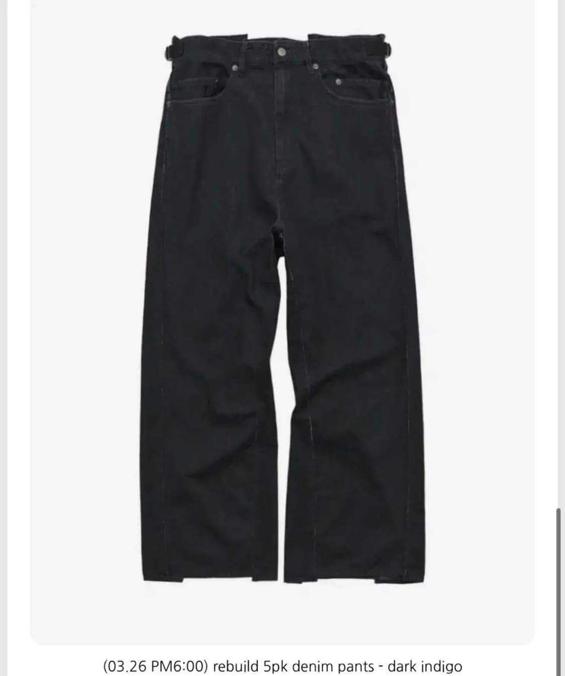 폴리테루 리빌드 5pk 데님 팬츠 다크 인디고 / 판매 or 교환 상품이미지1