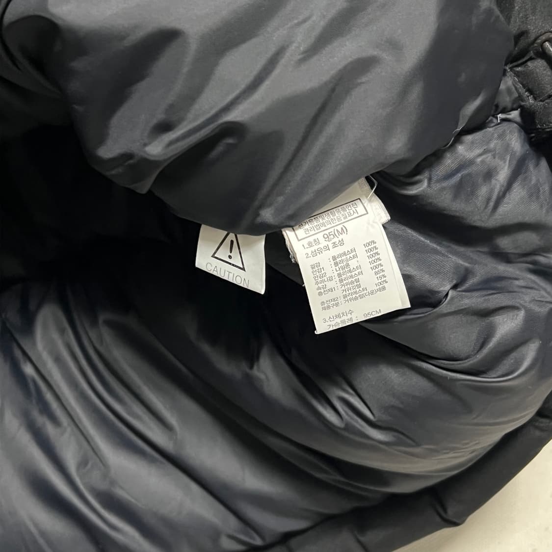 M 노스페이스 블랙 로고 눕시 패딩 상품이미지5