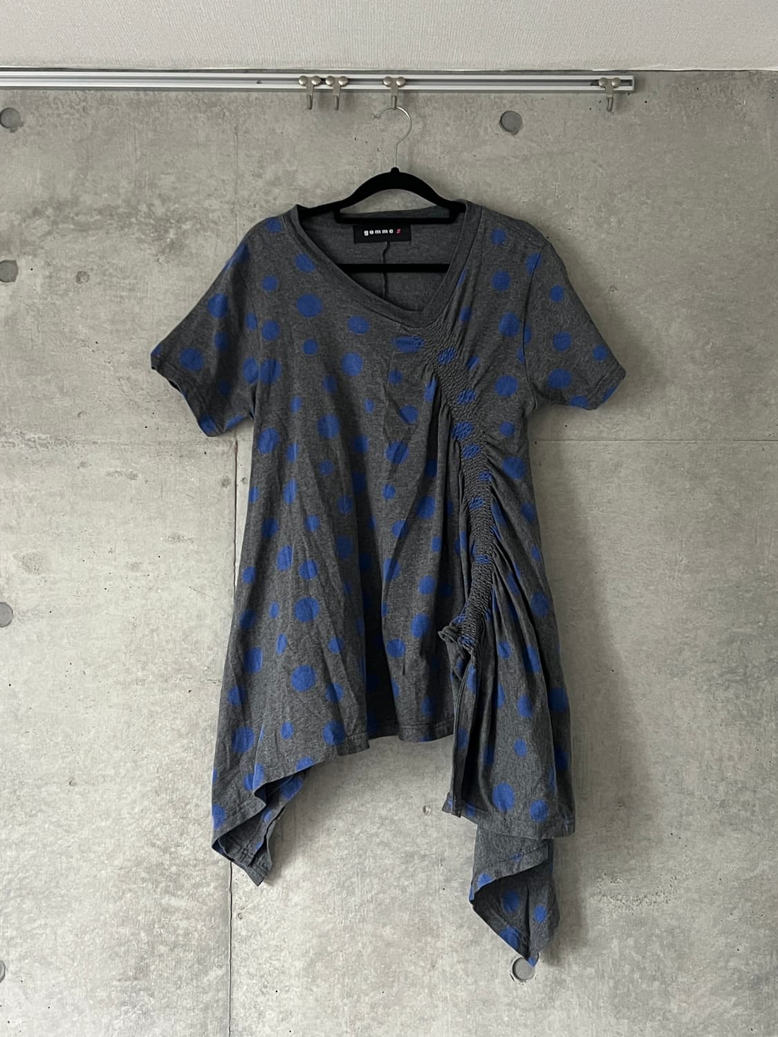 Gomme 도트 비대칭 티셔츠 상품이미지1