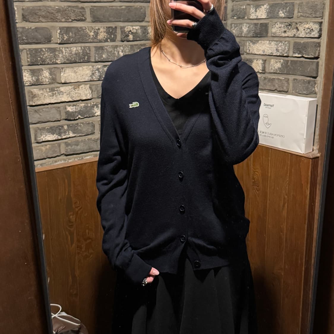 M) 라코스테 울 가디건 네이비 상품이미지8