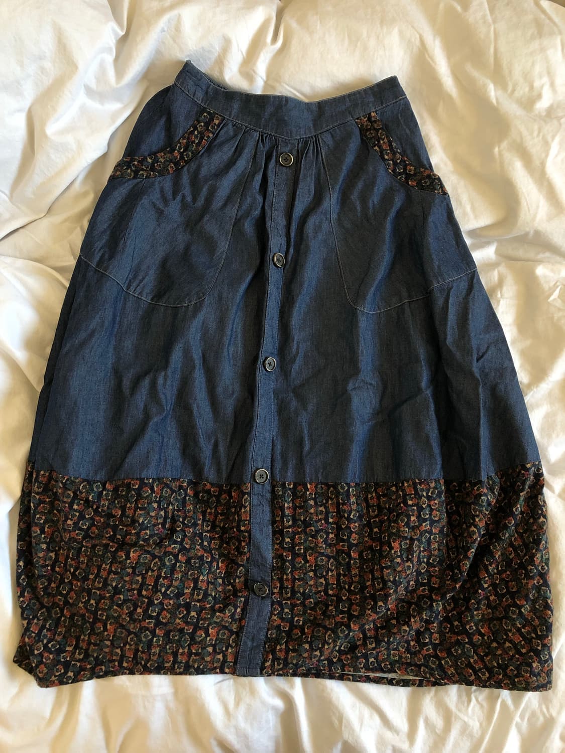 모리걸 빈티지 데님 롱 스커트 써스데이 아일랜드 상품이미지1