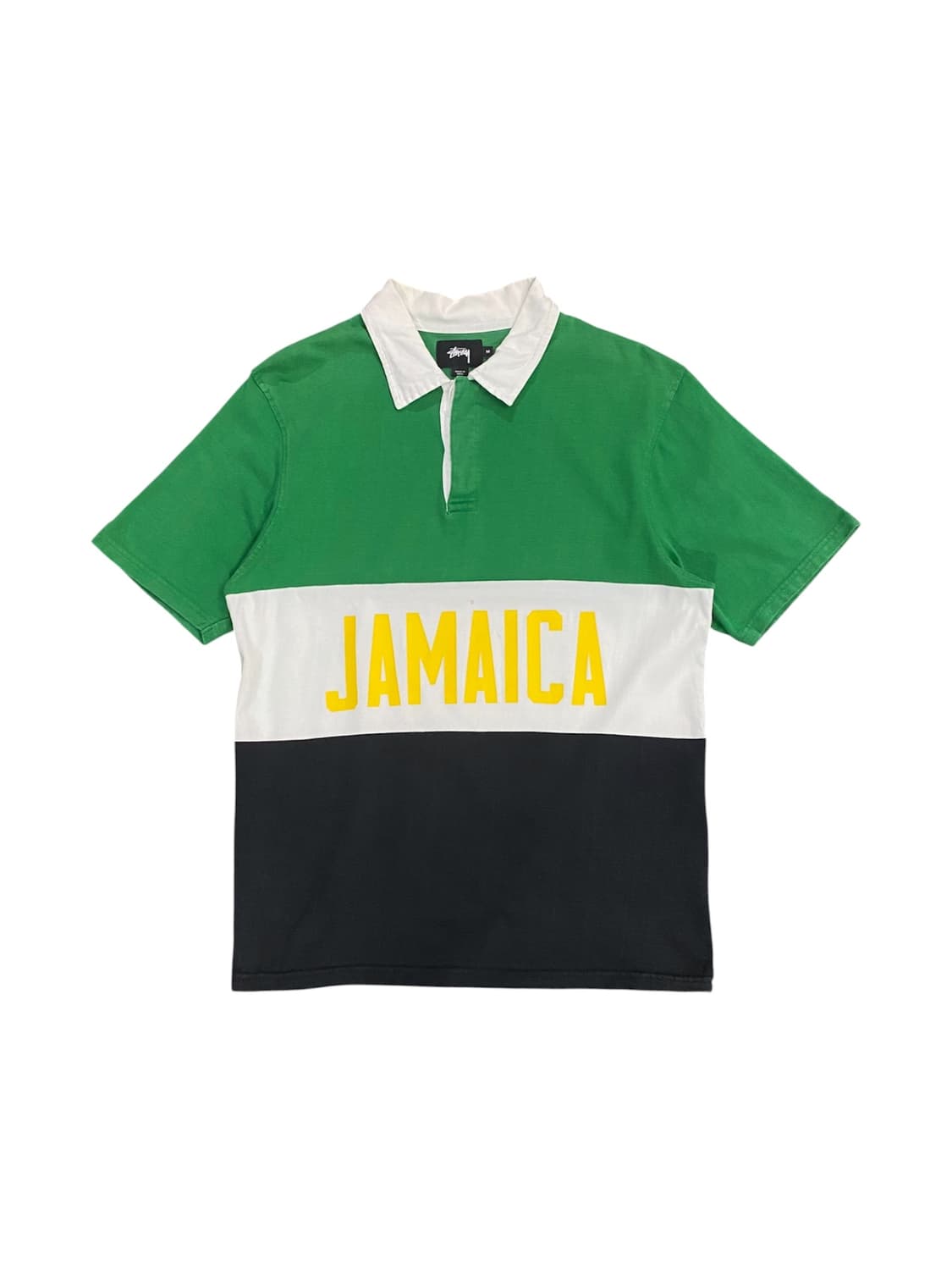 Stussy 자메이카 컬러 배색 럭비 반팔 티셔츠 상품이미지1