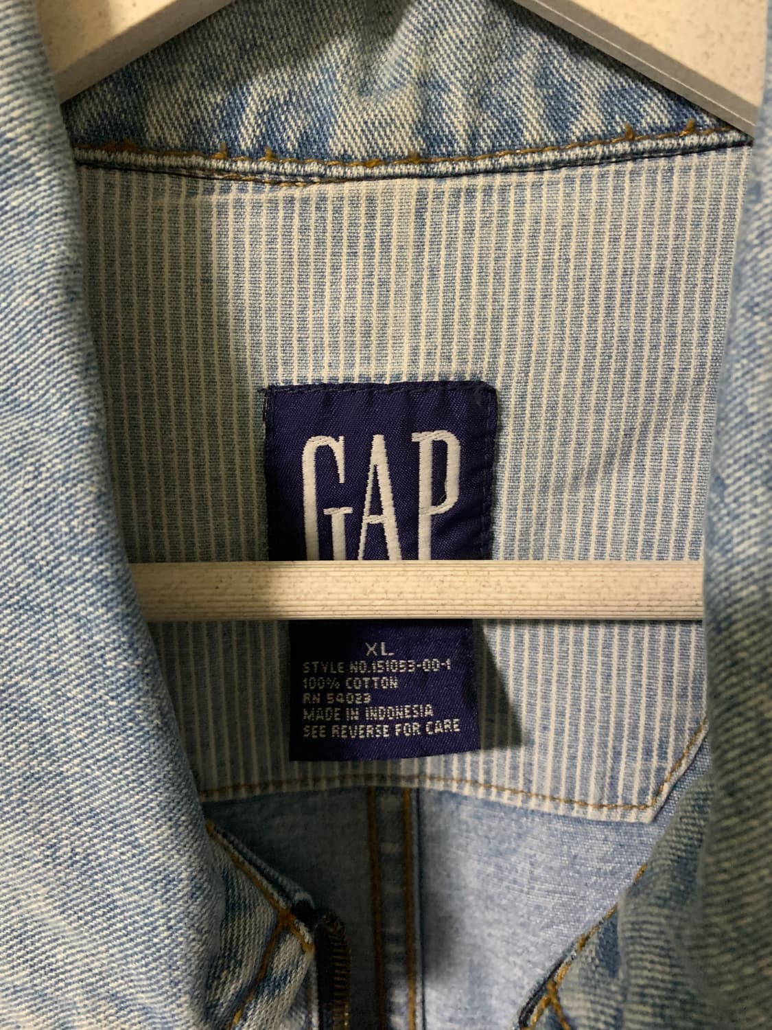 90s 올드 갭 데님 덩가리 워크 포켓 자켓 XL 상품이미지4