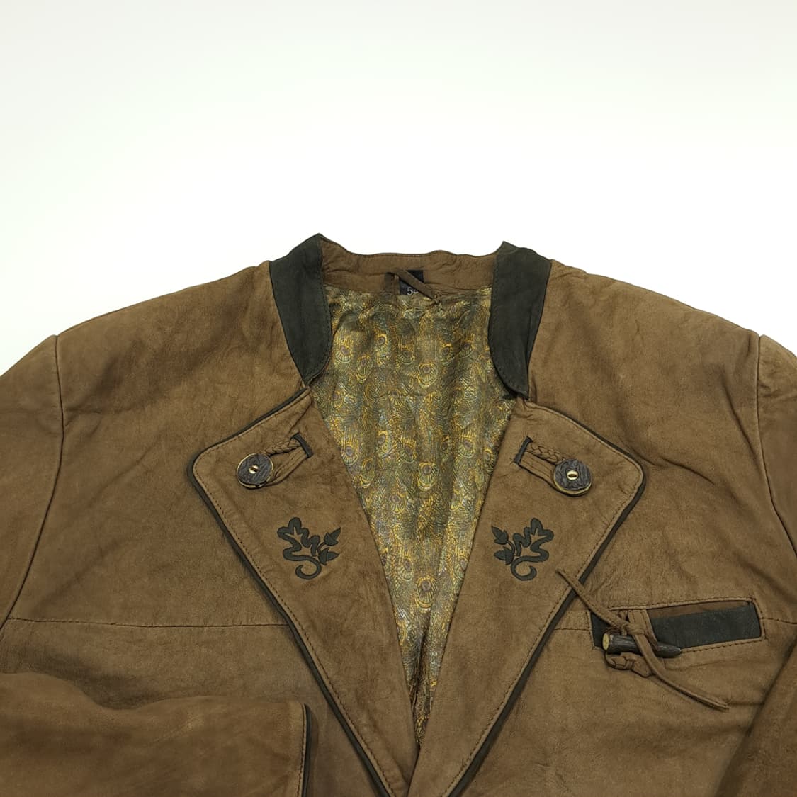 CN901 L 독일 트라흐텐 바바리안 알펜 자수 스웨이드 자켓 상품이미지4