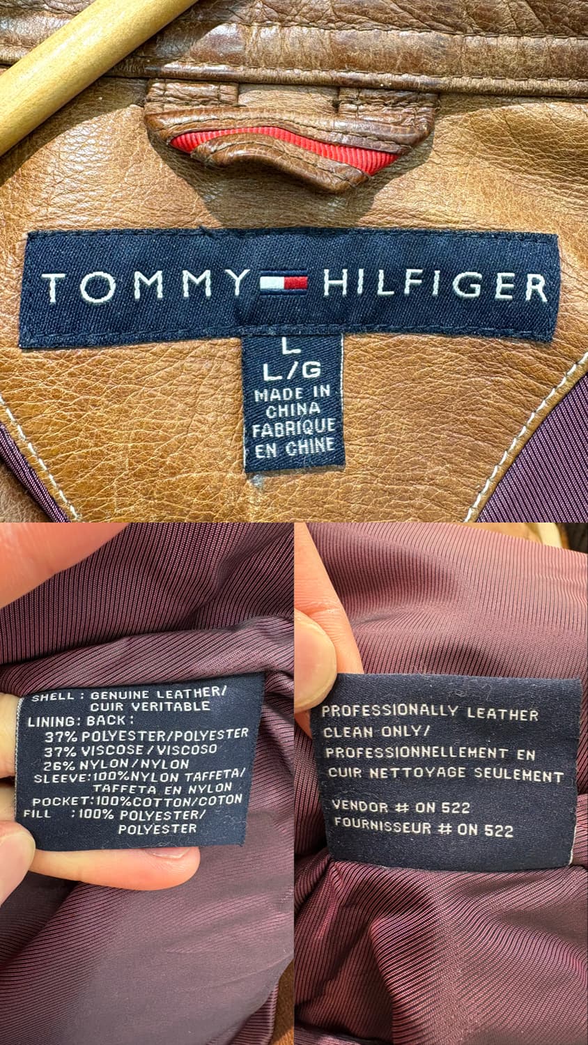 타미힐피거 레더 자켓 상품이미지10