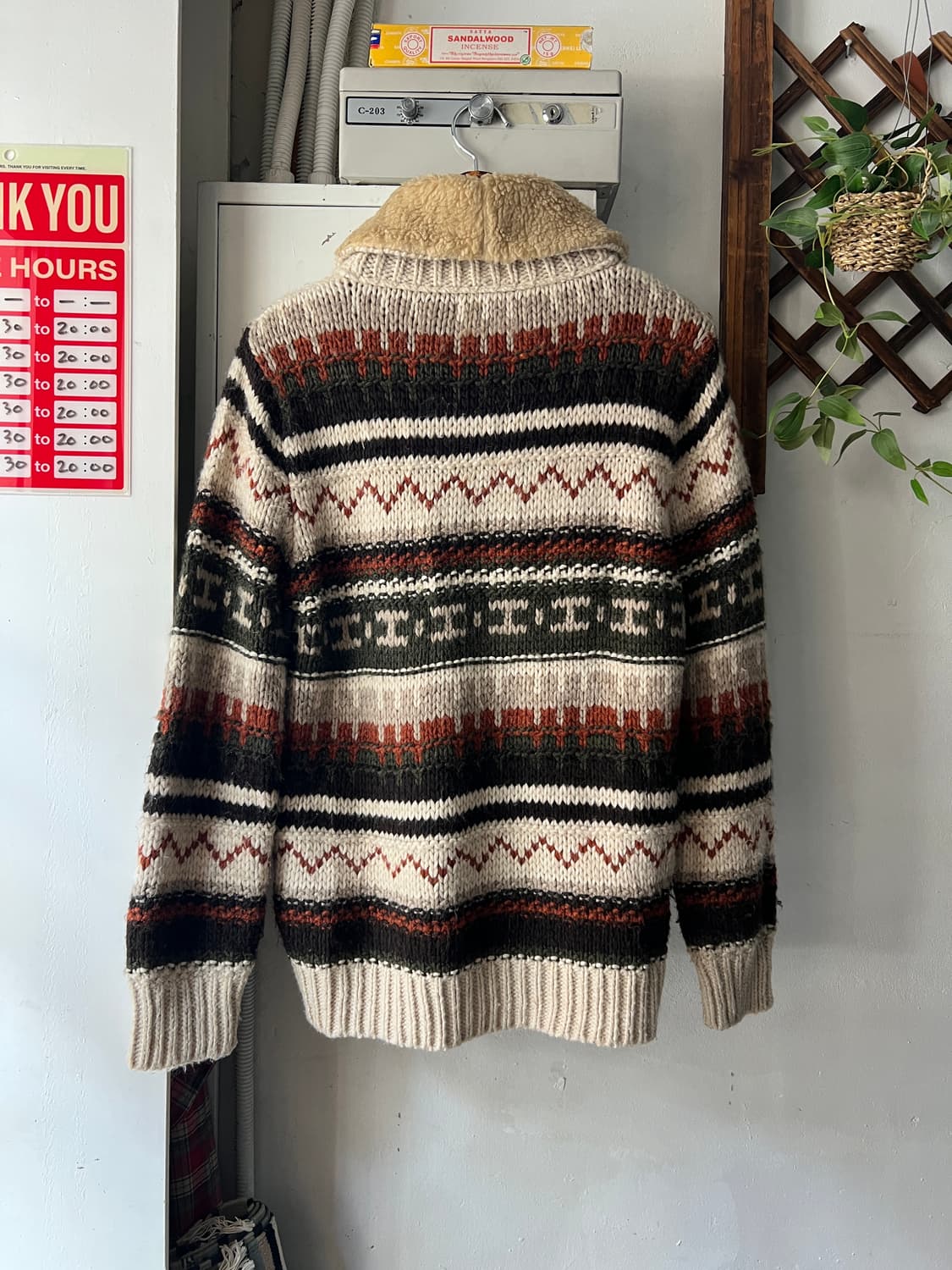 [M]USA 빈티지 에콰도르 숄카라 풀오버 스웨터 상품이미지7