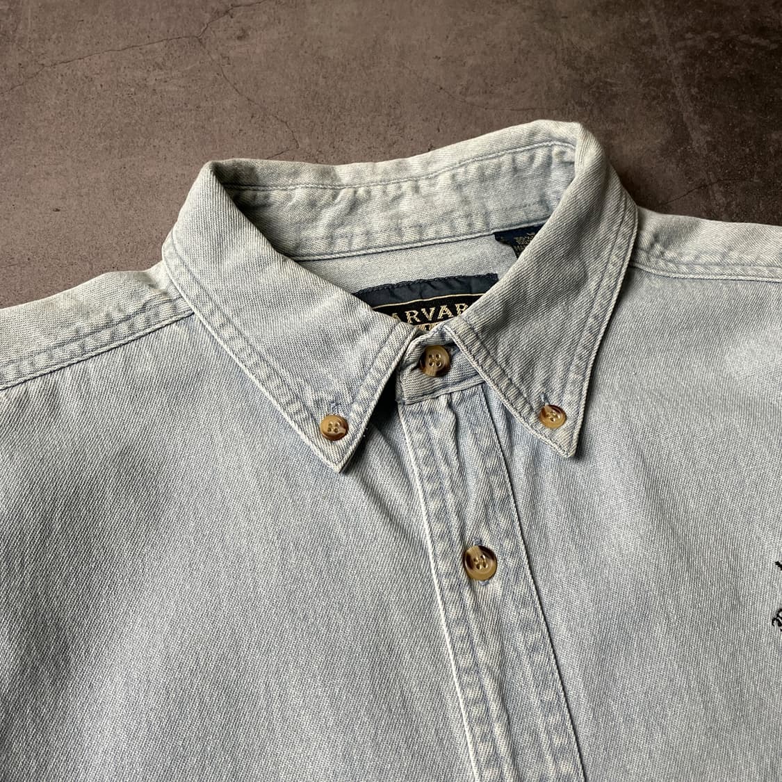 HARVARD 빈티지 라이트블루 데님 코튼셔츠 A00365 상품이미지2