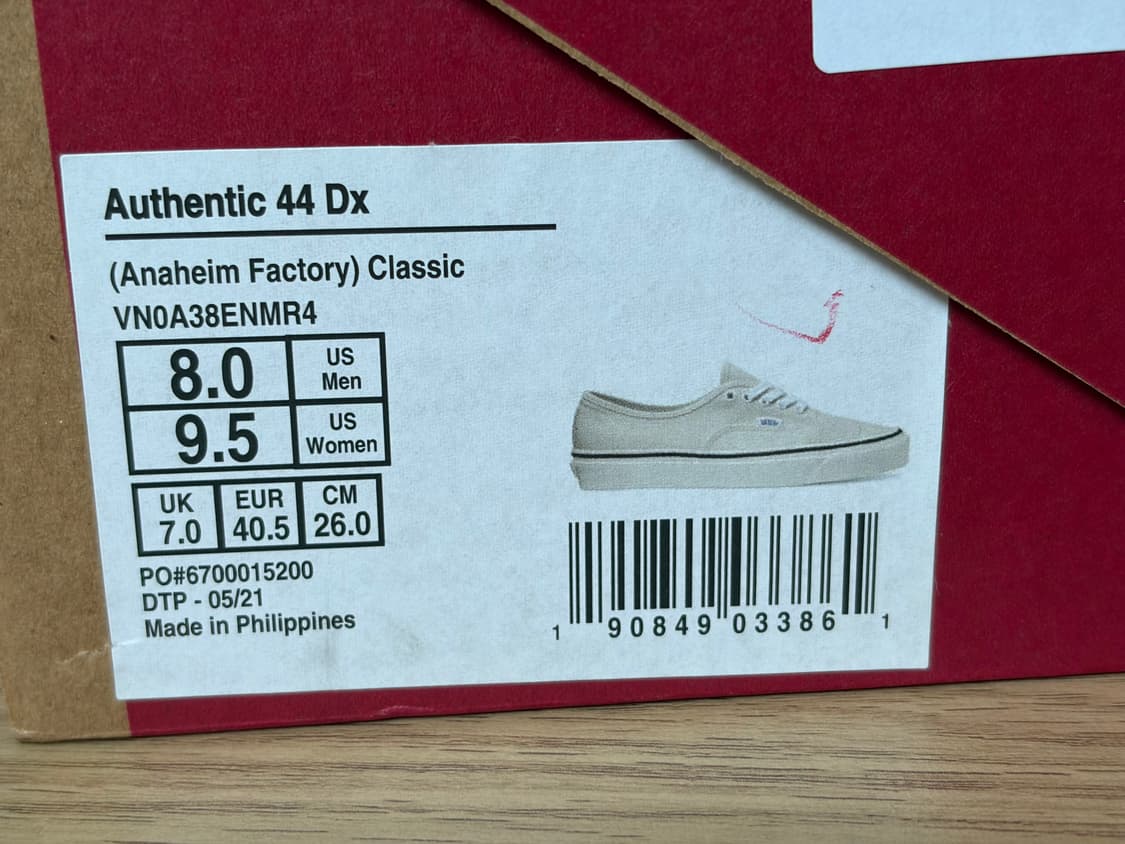 [260]반스 어센틱 44 DX 애너하임 클래식 화이트 상품이미지5