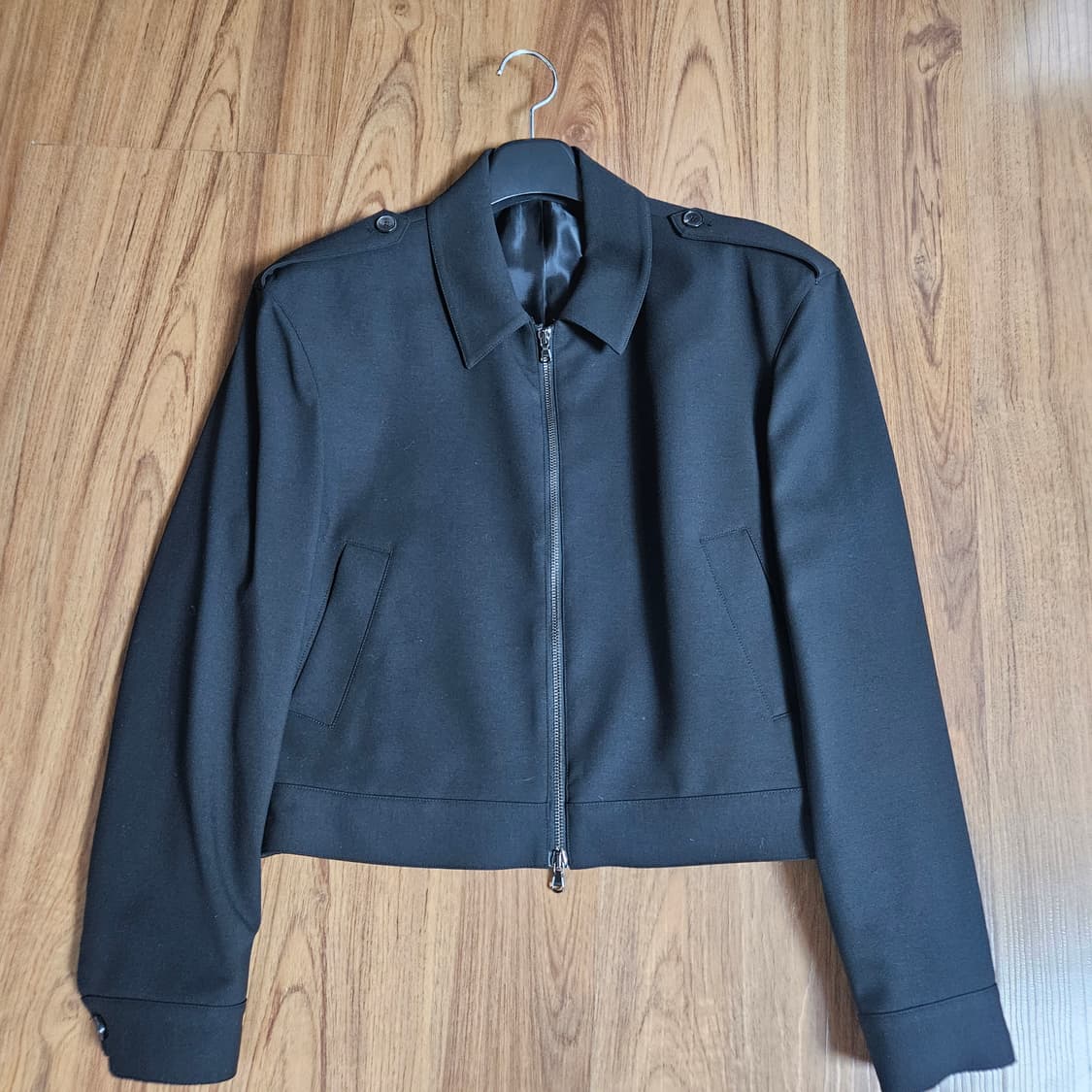 엘무드 프렌치 울 블렌드 오피서 자켓 블랙 44사이즈 상품이미지3