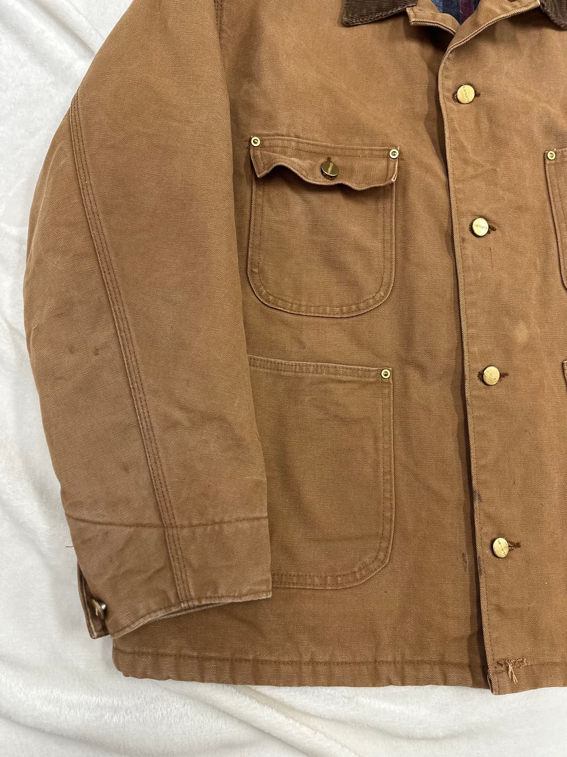 (46)70-80s 칼하트 USA 덕 초어 자켓 브라운 상품이미지5