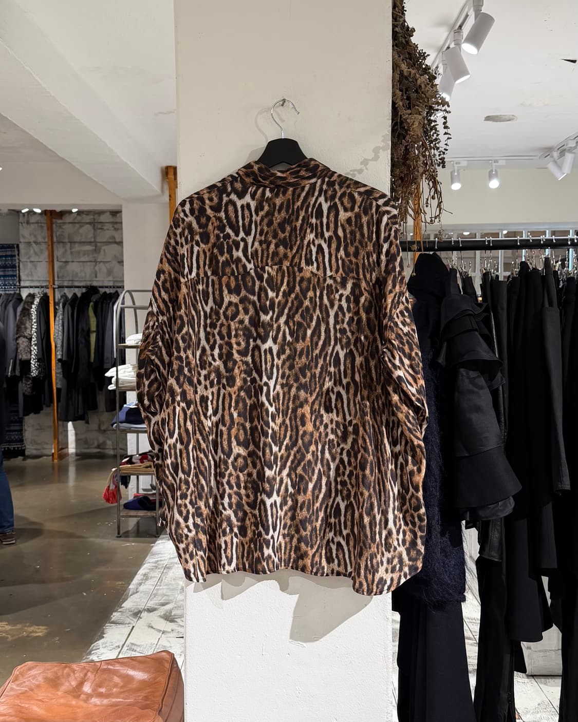 r13 레오파드 프린트 실크 오버사이즈 카우보이 셔츠 상품이미지7