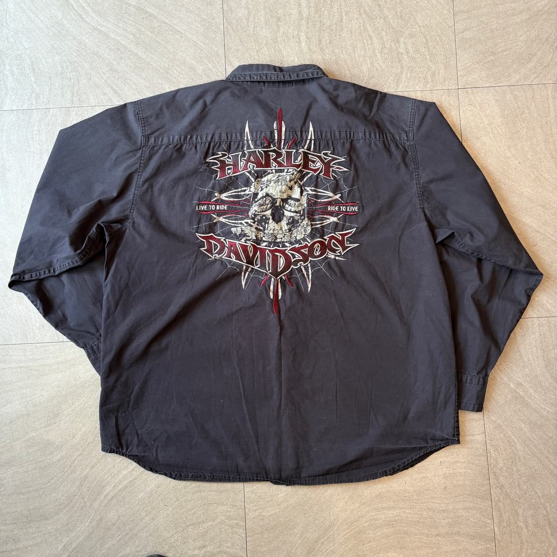 할리데이비슨 정푼 블랙 셔츠 상품이미지2