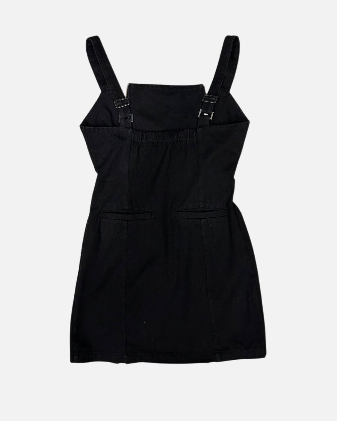 zip-up slit black dress 상품이미지5