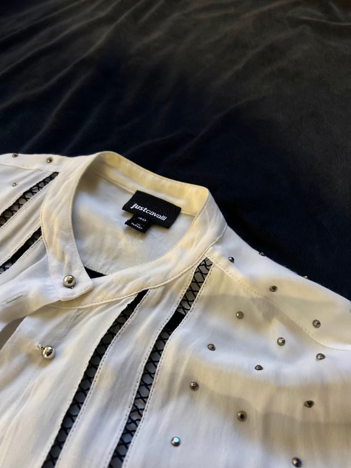 Just Cavalli Line Stud White Shirts 상품이미지3