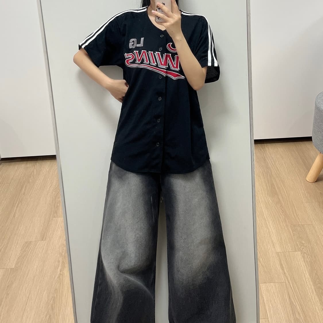 LG트윈스 박용택 마킹 블랙 반팔 져지 유니폼 상품이미지1