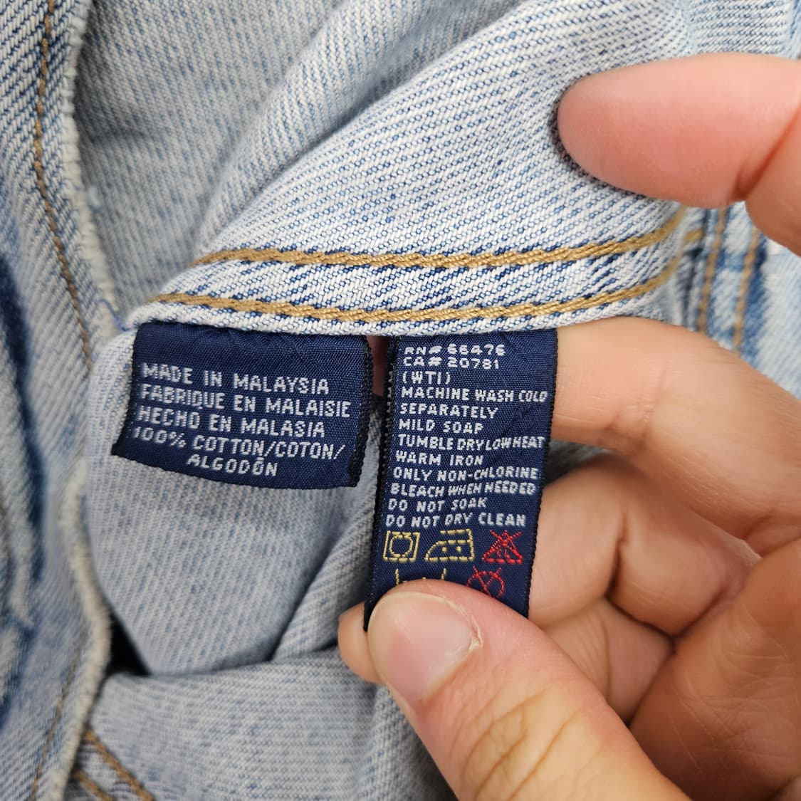 90s 타미힐피거 데님 자켓 L 상품이미지4