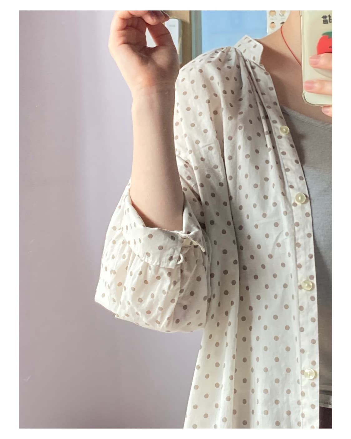 아이보리 도트 셔츠원피스 상품이미지7