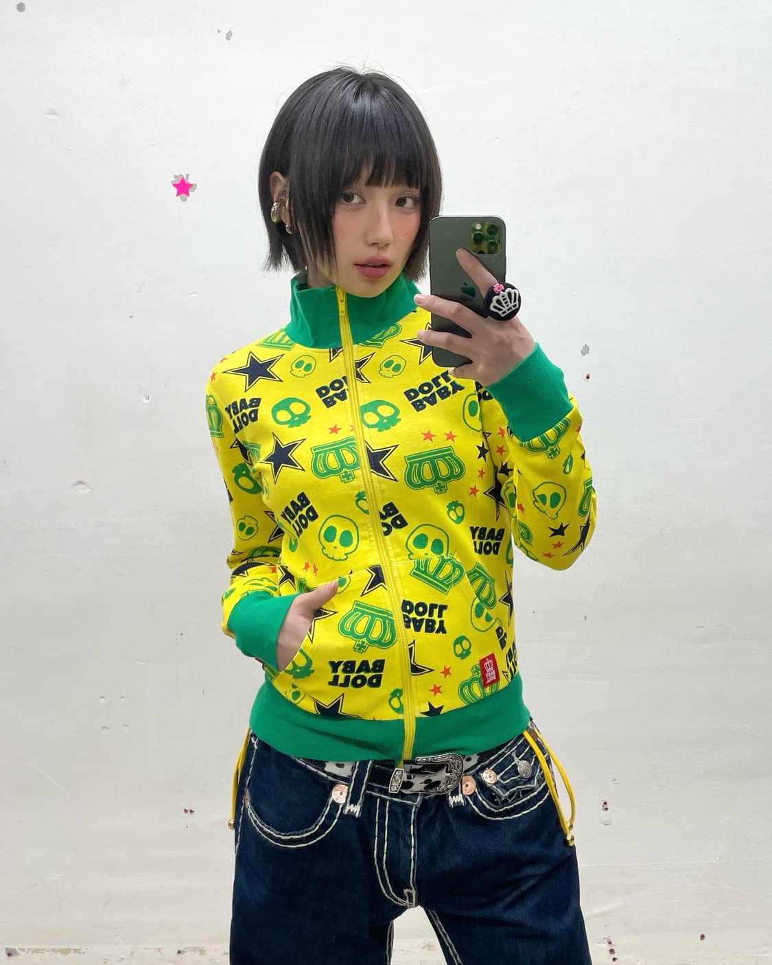 Baby Doll Retro Skeleton Star Track Top  상품이미지1