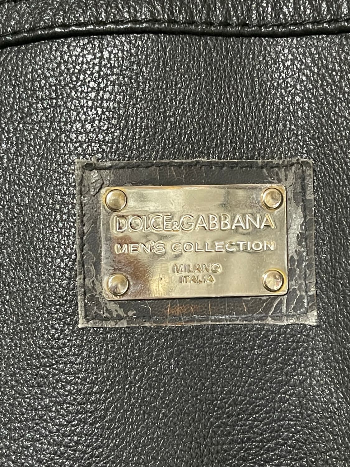 돌체앤가바나 블랙 가죽 봄버 자켓 상품이미지2