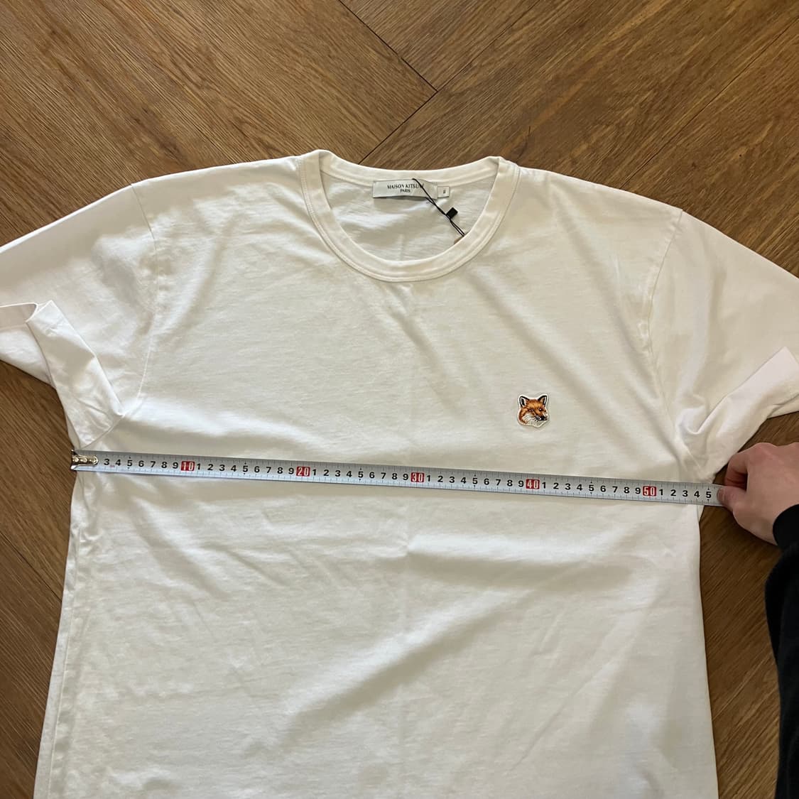 N174 메종키츠네 폭스 반팔 화이트 한글택 상품이미지6