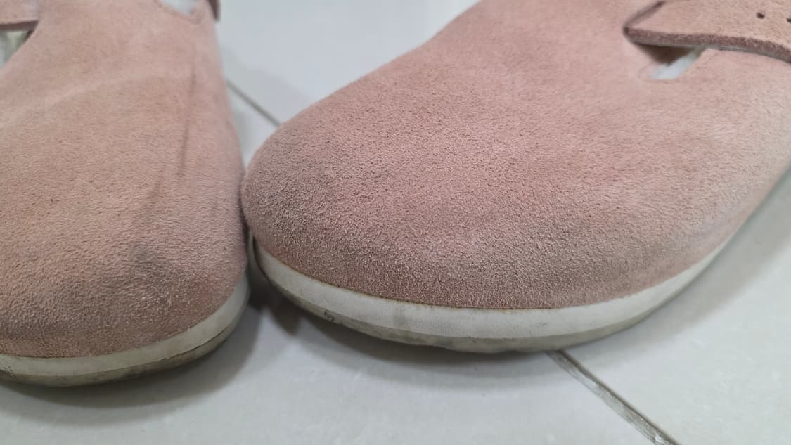 버켄스탁 보스턴 퍼 핑크 슬리퍼 245사이즈 (고급 비브람 밑창 완료) 상품이미지5