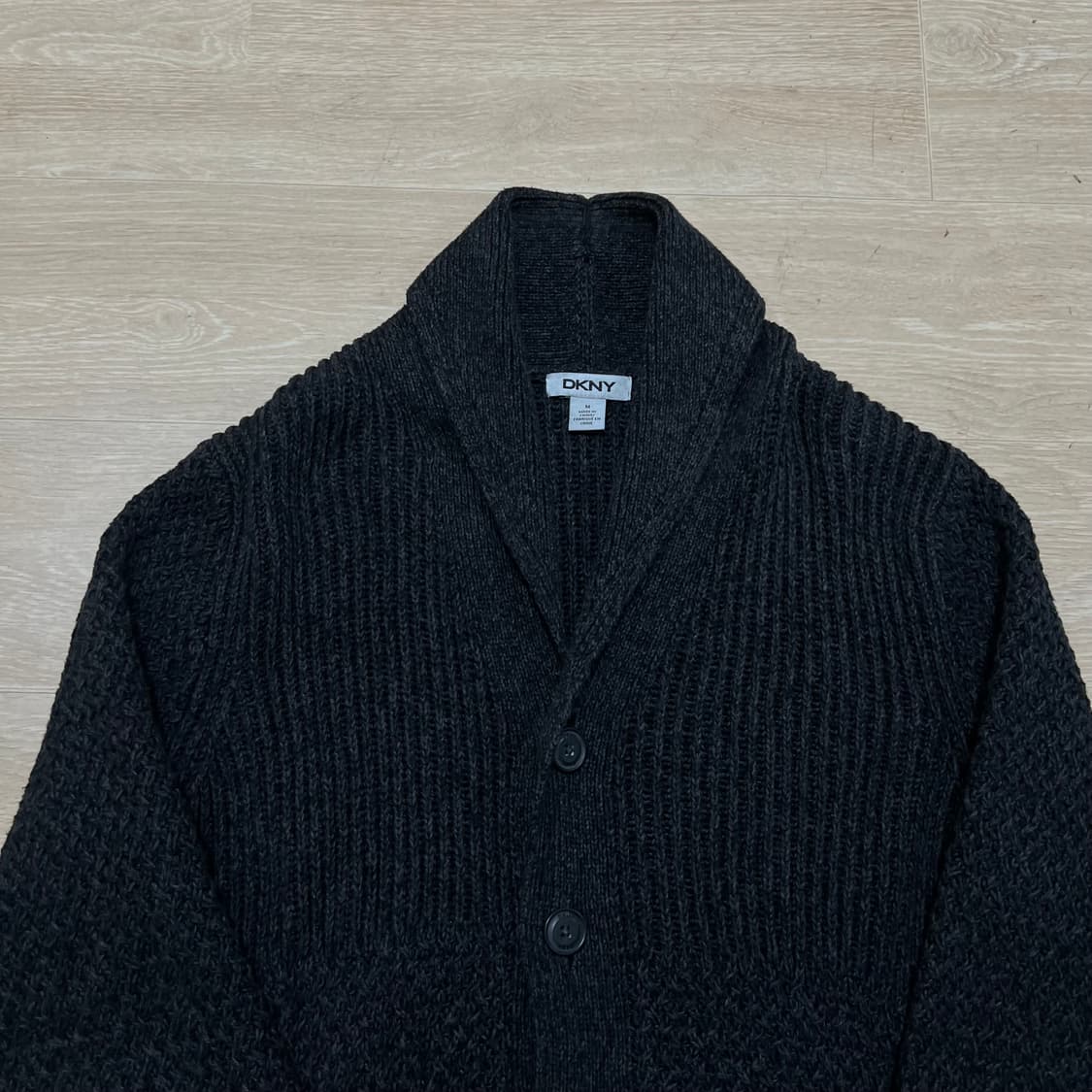 DKNY 도나카란 뉴욕 숄카라 니트 가디건 [블랙] M/95 상품이미지2