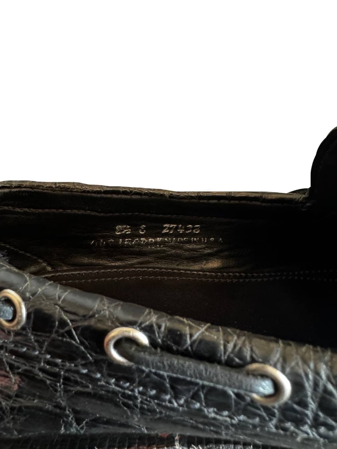 유케텐 악어가죽 보트슈즈 (260-265) 상품이미지6