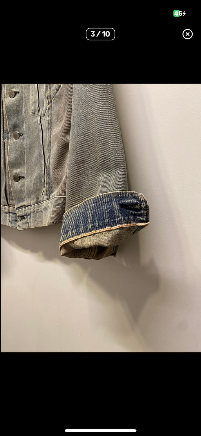 셀비지 데님 트러커 자켓 상품이미지3