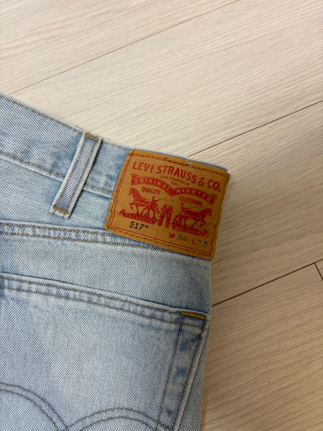 빈티지 리바이스 517 연청 34x32 (실제 32인치 정도) 상품이미지3