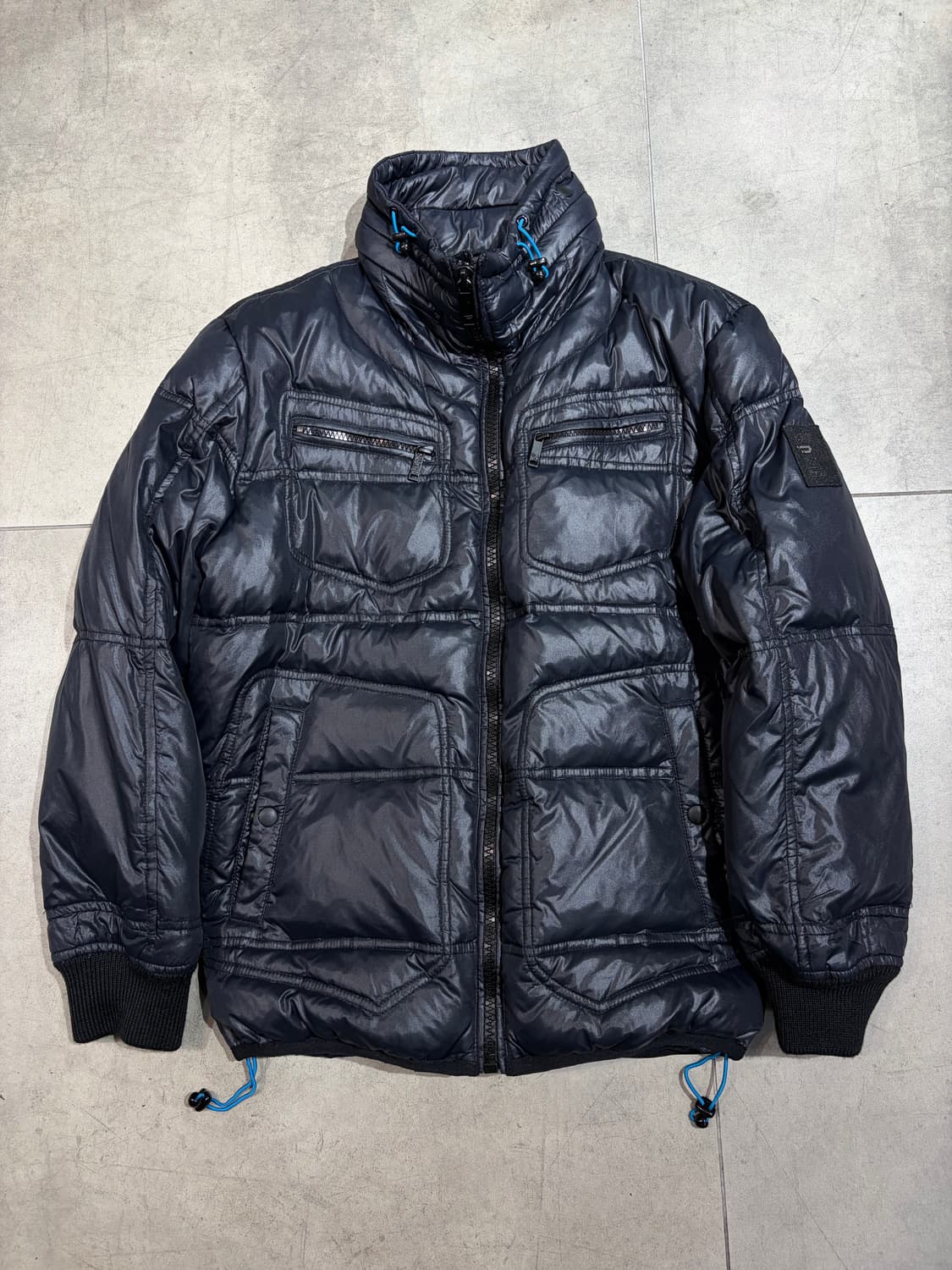 Diesel 디젤 로고 나일론 다운 패딩 상품이미지1