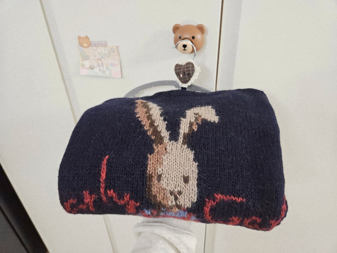 빈티지 pearly gates 토끼 니트 상품이미지5