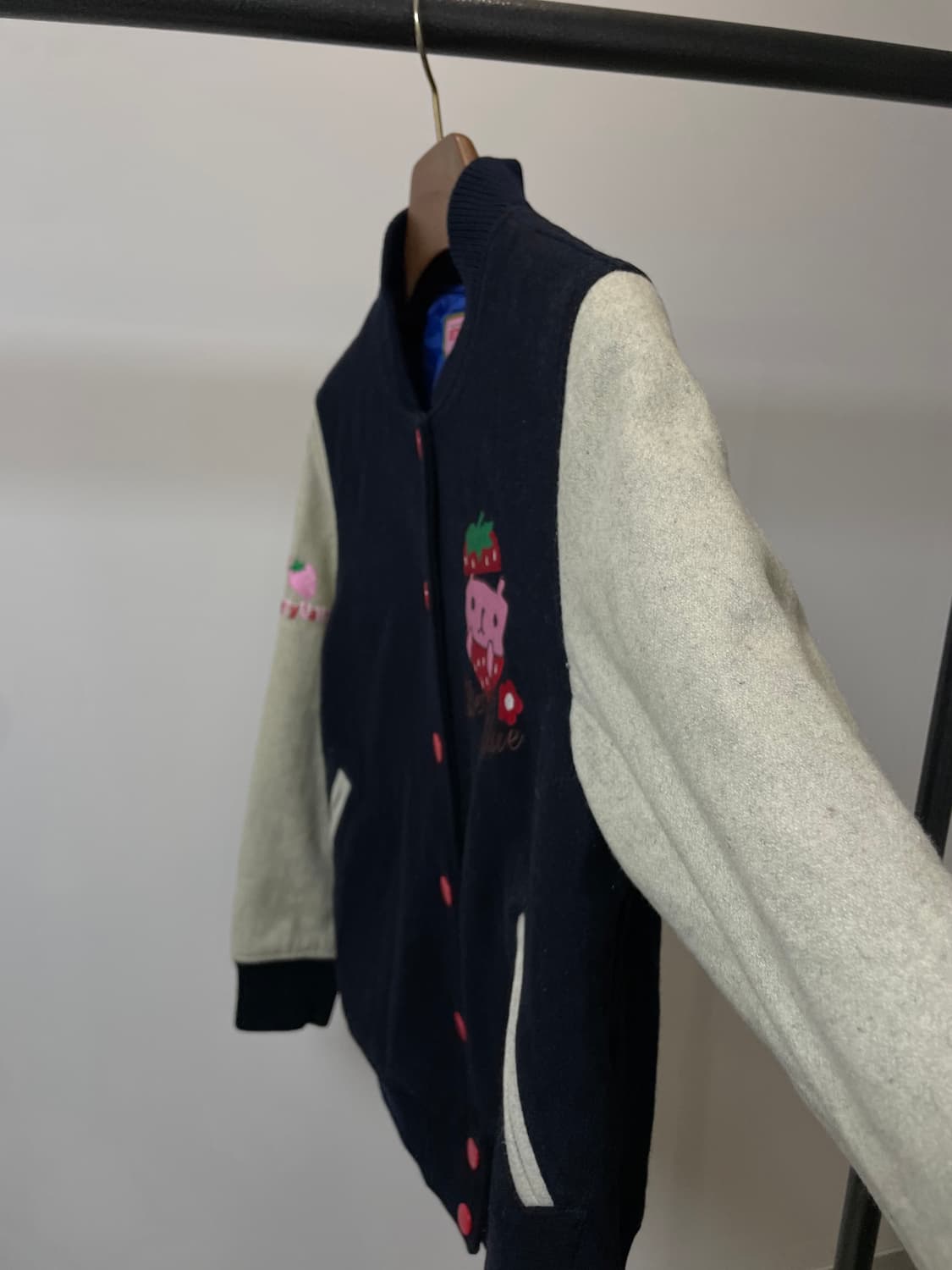 (M) 베티스 블루 울 블렌드 바시티 자켓 상품이미지3