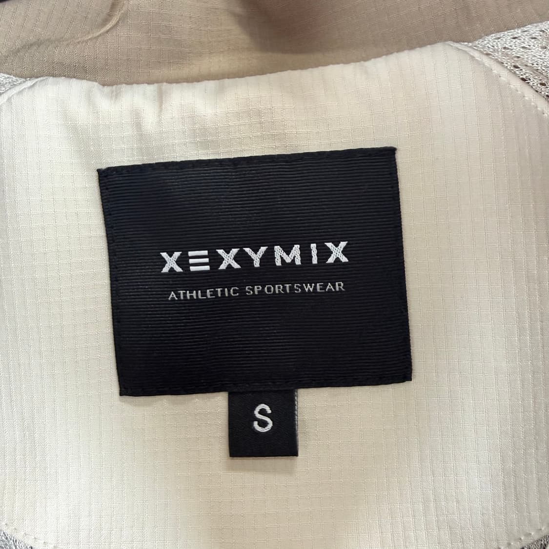 (S) 젝시믹스 크롭 우븐 투톤 자켓 베이지 상품이미지5