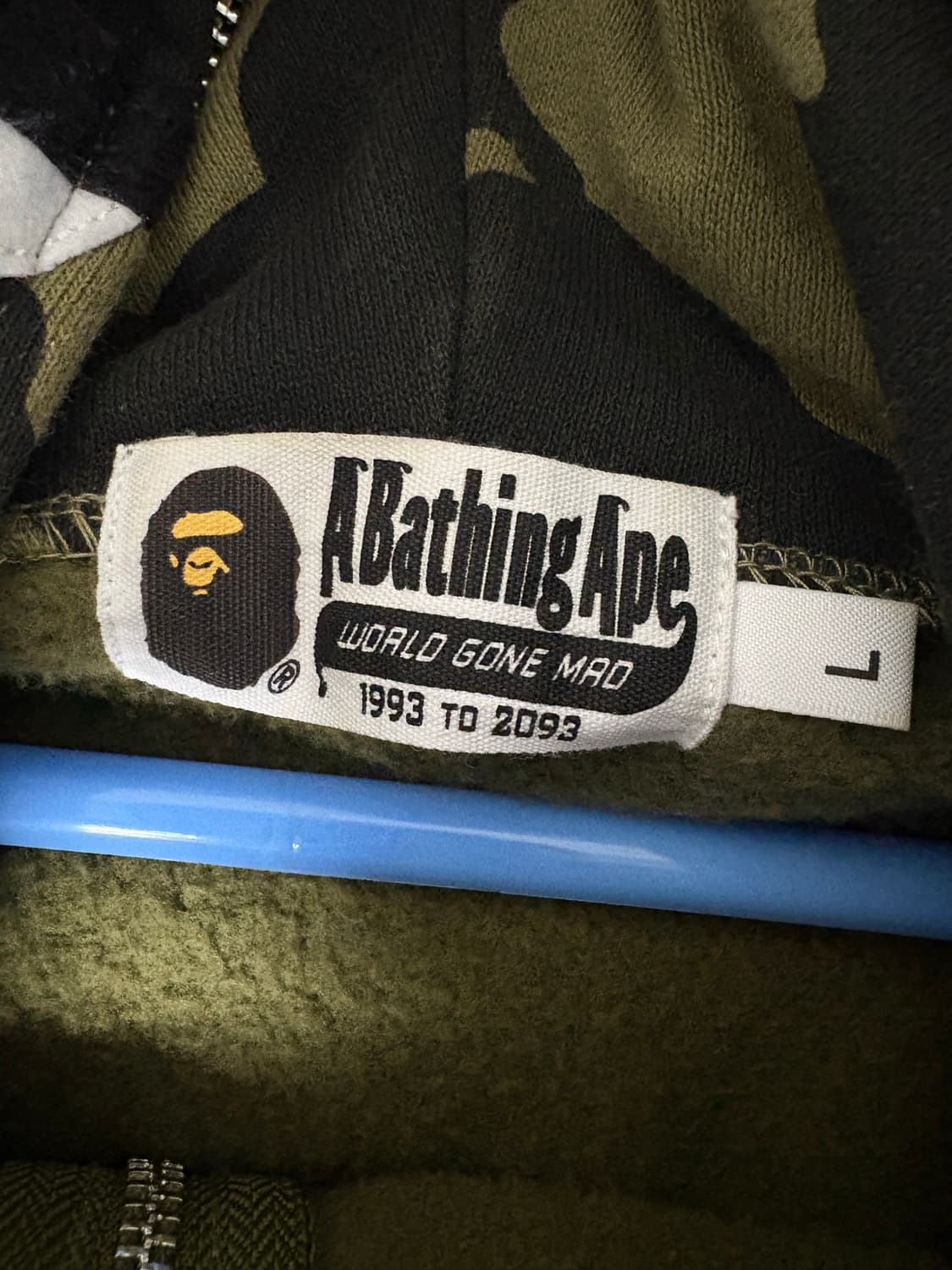 베이프 녹계 후드집업 상품이미지3