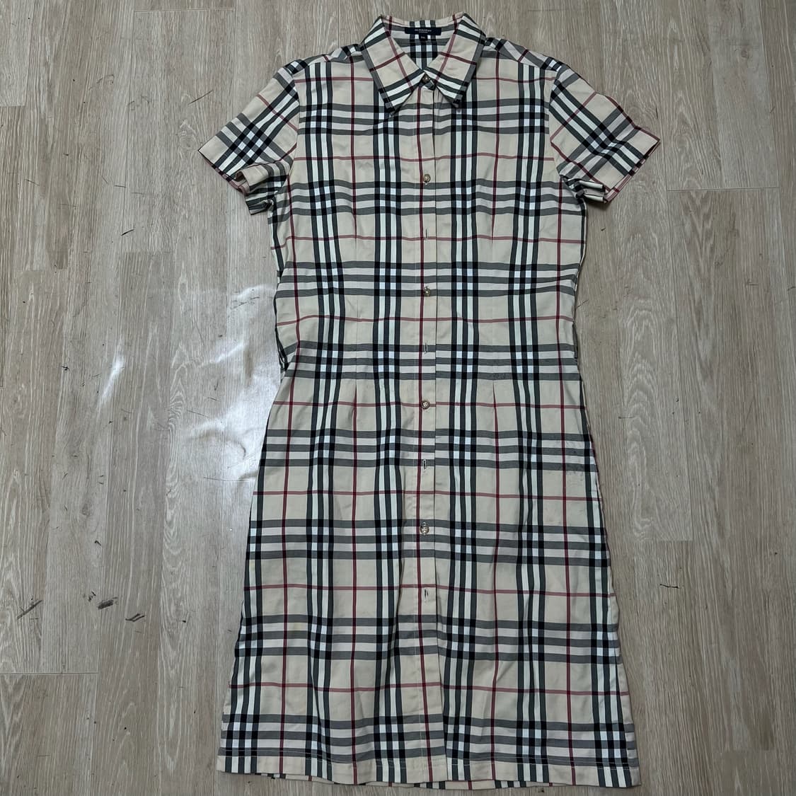 버버리 런던 여성 노바체크 반팔 원피스 XL 상품이미지1