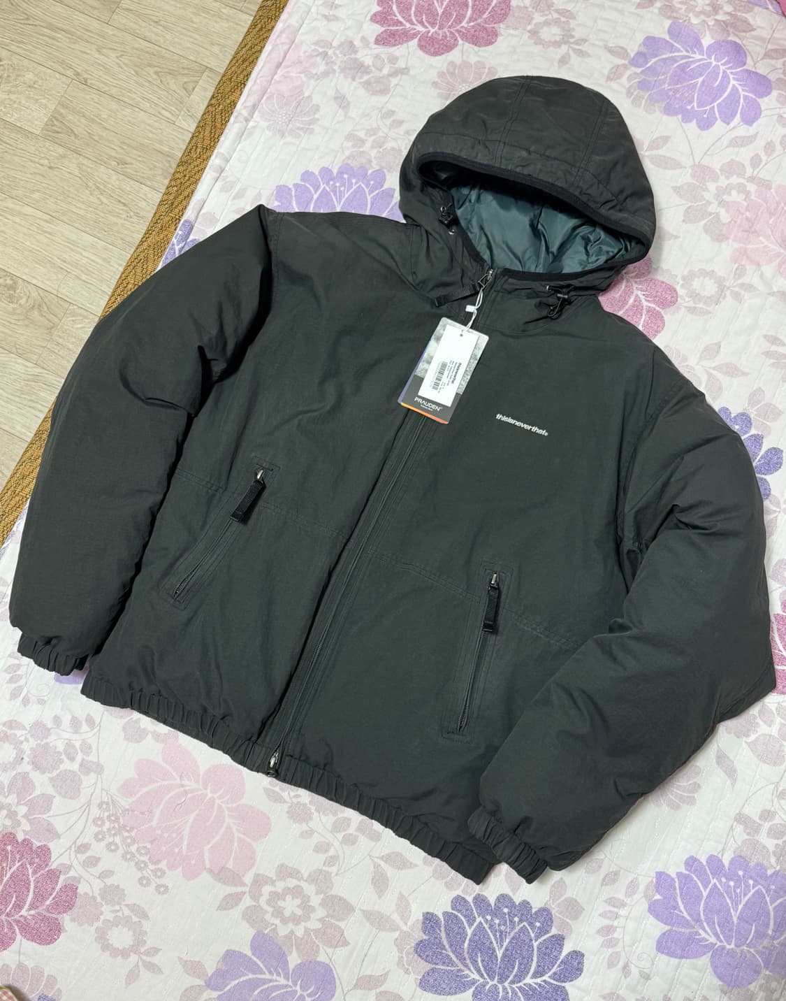 (M)디스이즈네버댓 워시드 다운 푸퍼 패딩 블랙 상품이미지2