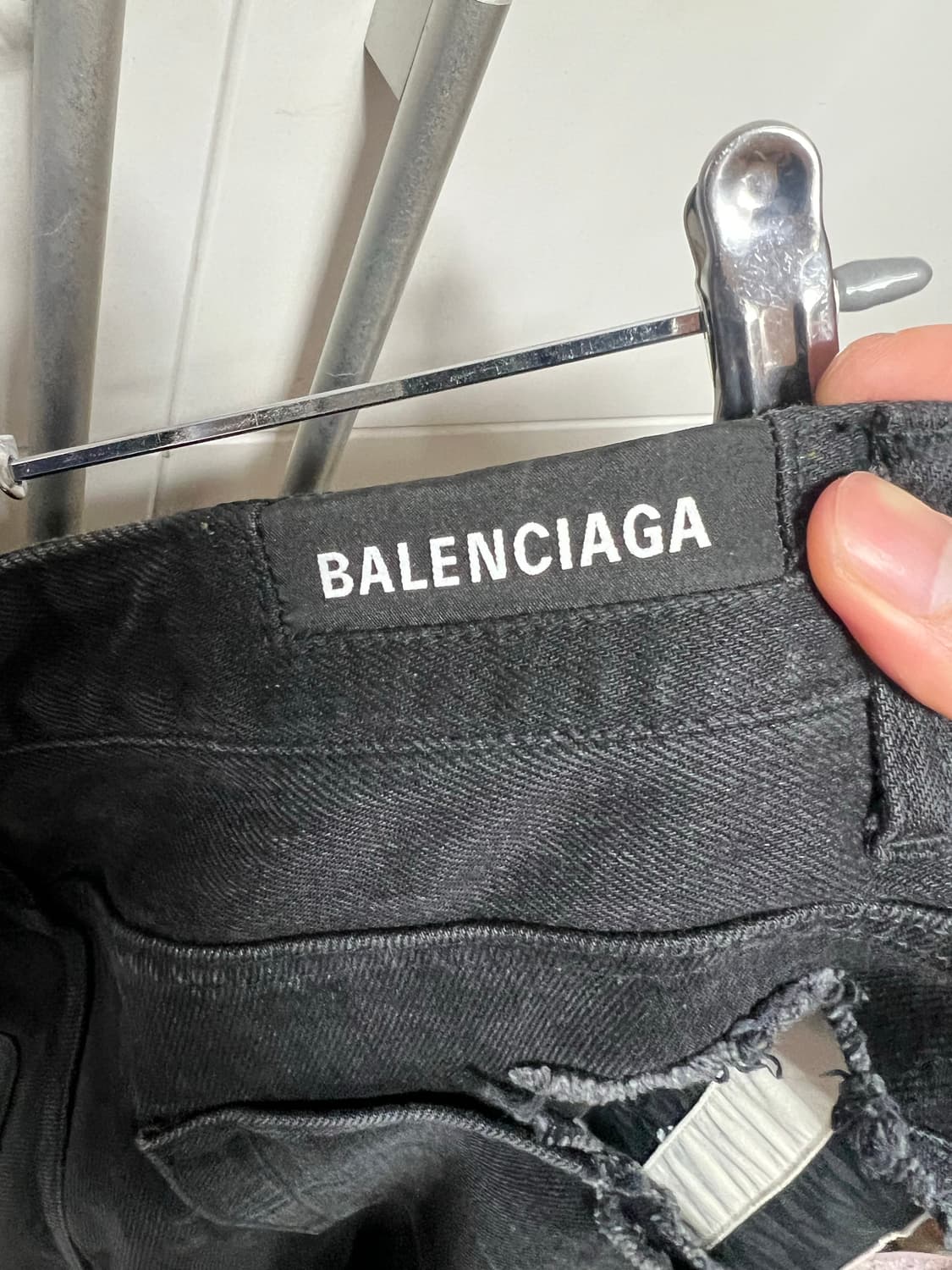 [S] 발렌시아가 슬래쉬 데님진 블랙 상품이미지4