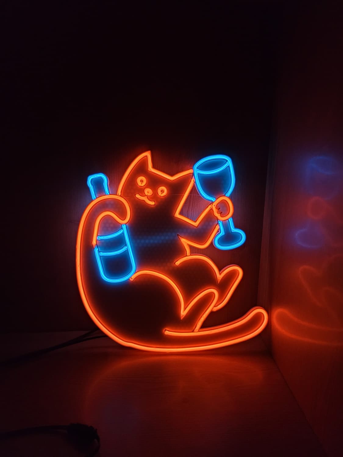네온사인 고양이 와인 led 램프 조명 무드등 상품이미지4