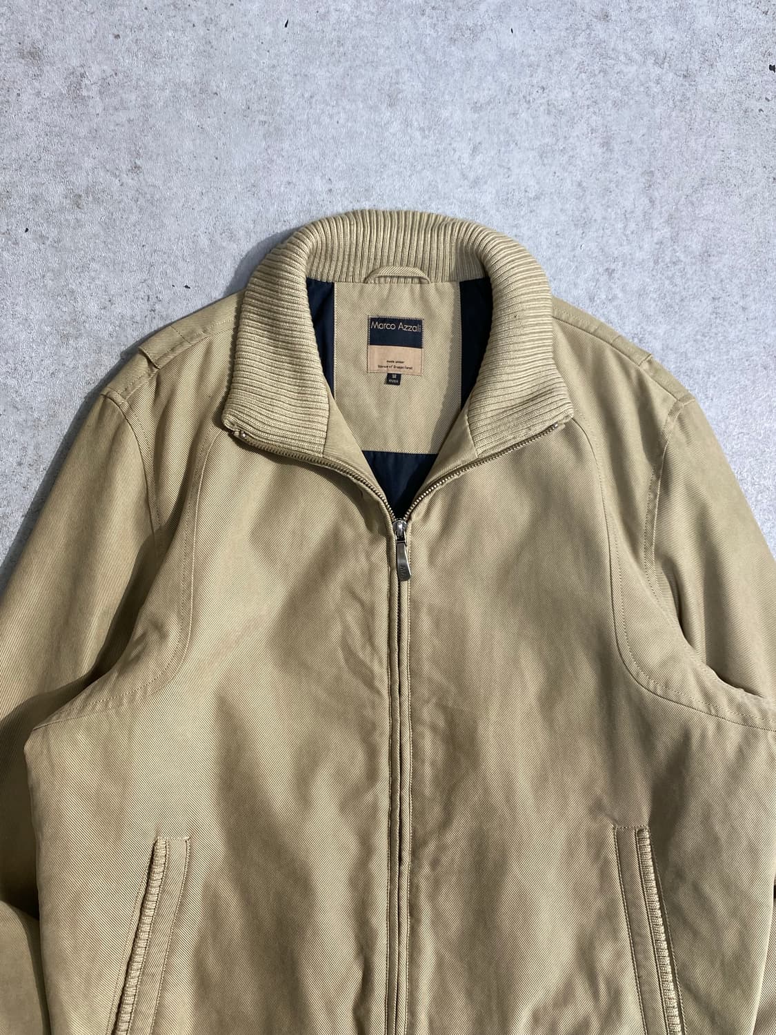 [50] Marco Azzali 이태리 미니멀 베이지 코튼 봄버자켓 상품이미지2