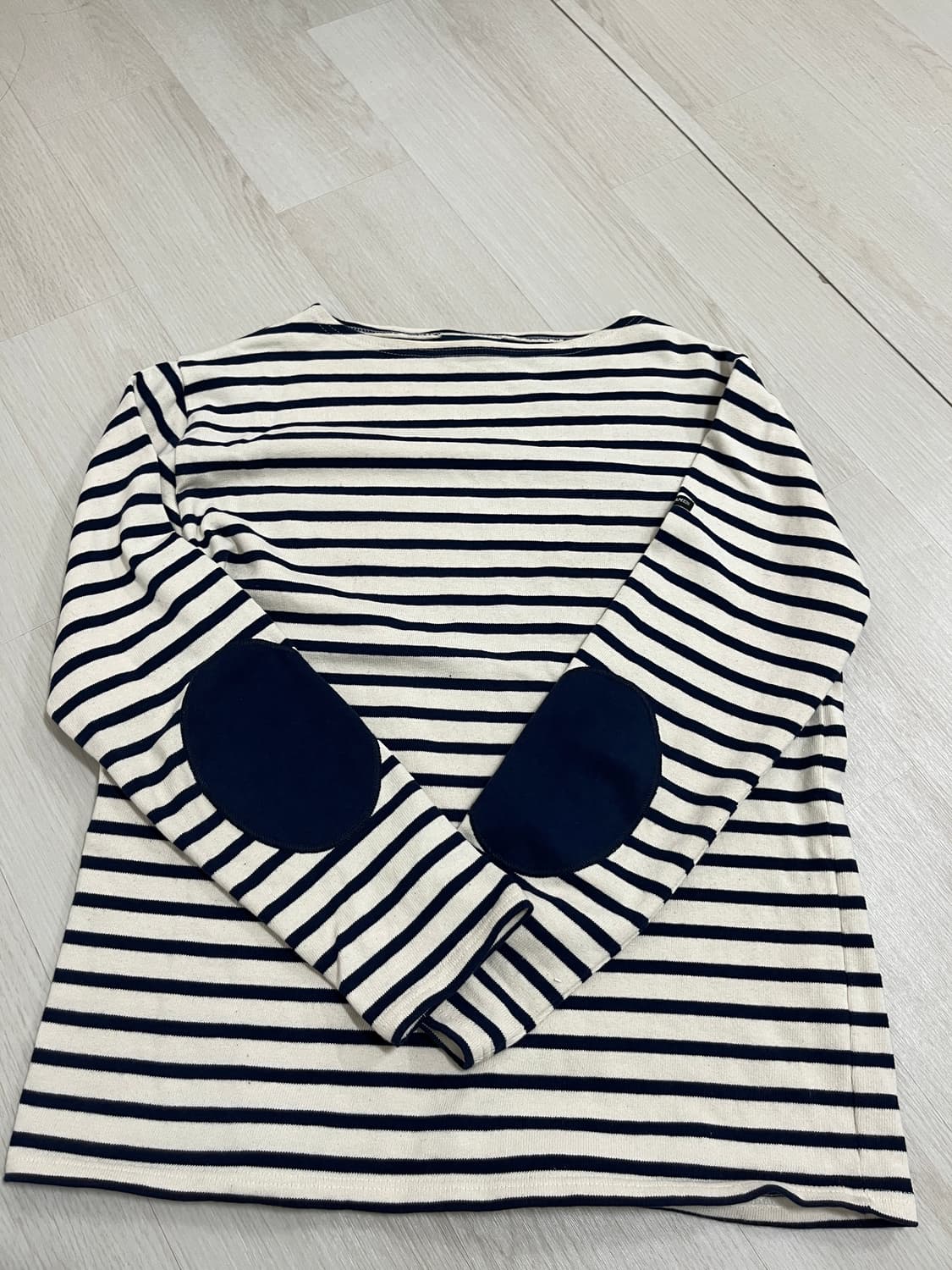 세인트제임스 스트라이프 엘보 패치 긴팔 상품이미지1