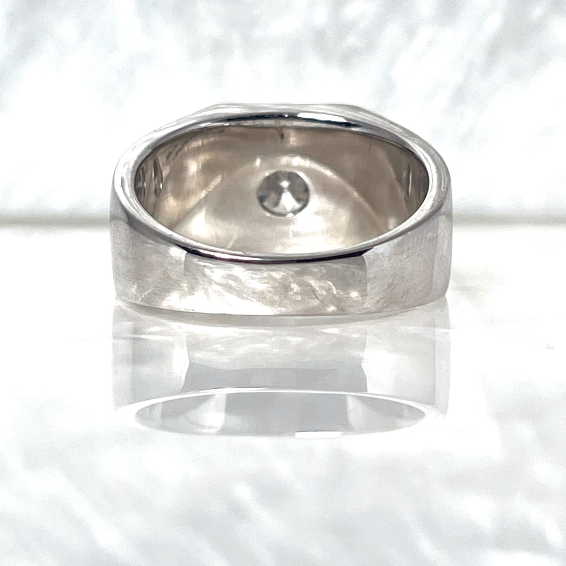 *새상품* 모이사나이트 남성용 파베 은반지 상품이미지4