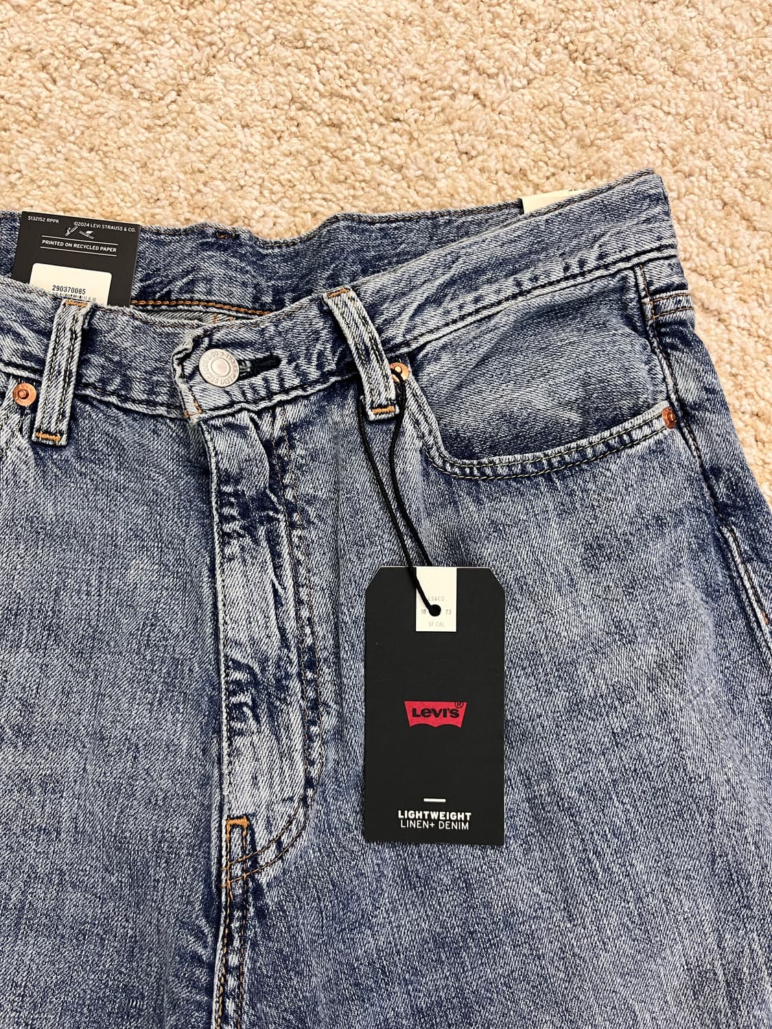 [새상품] 리바이스 568 32*32 린넨+ 데님, 여름 청바지 끝판왕 상품이미지4