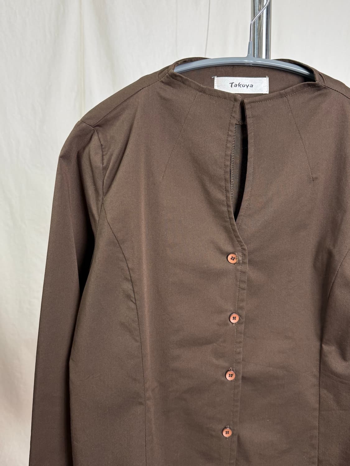 Takyua 차이나 카라 블라우스 상품이미지2