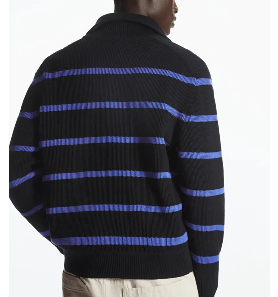 [S] COS 코스 스트라이프 니트 하프집업 상품이미지4