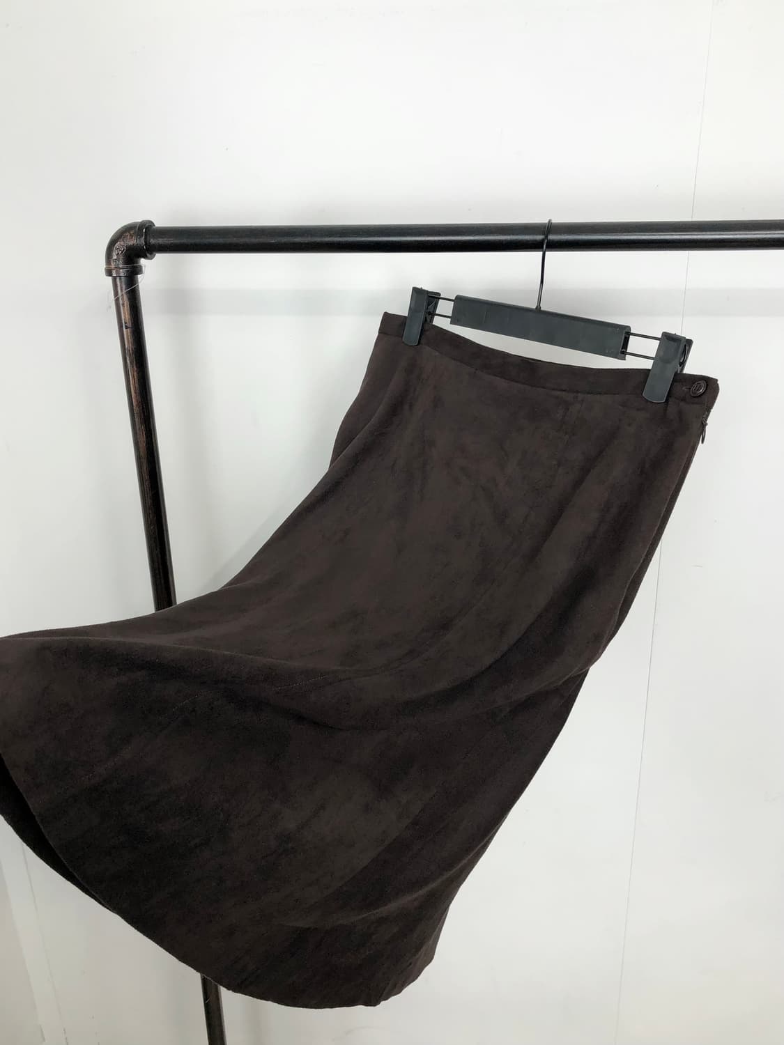 deep brown suede skirt 상품이미지3