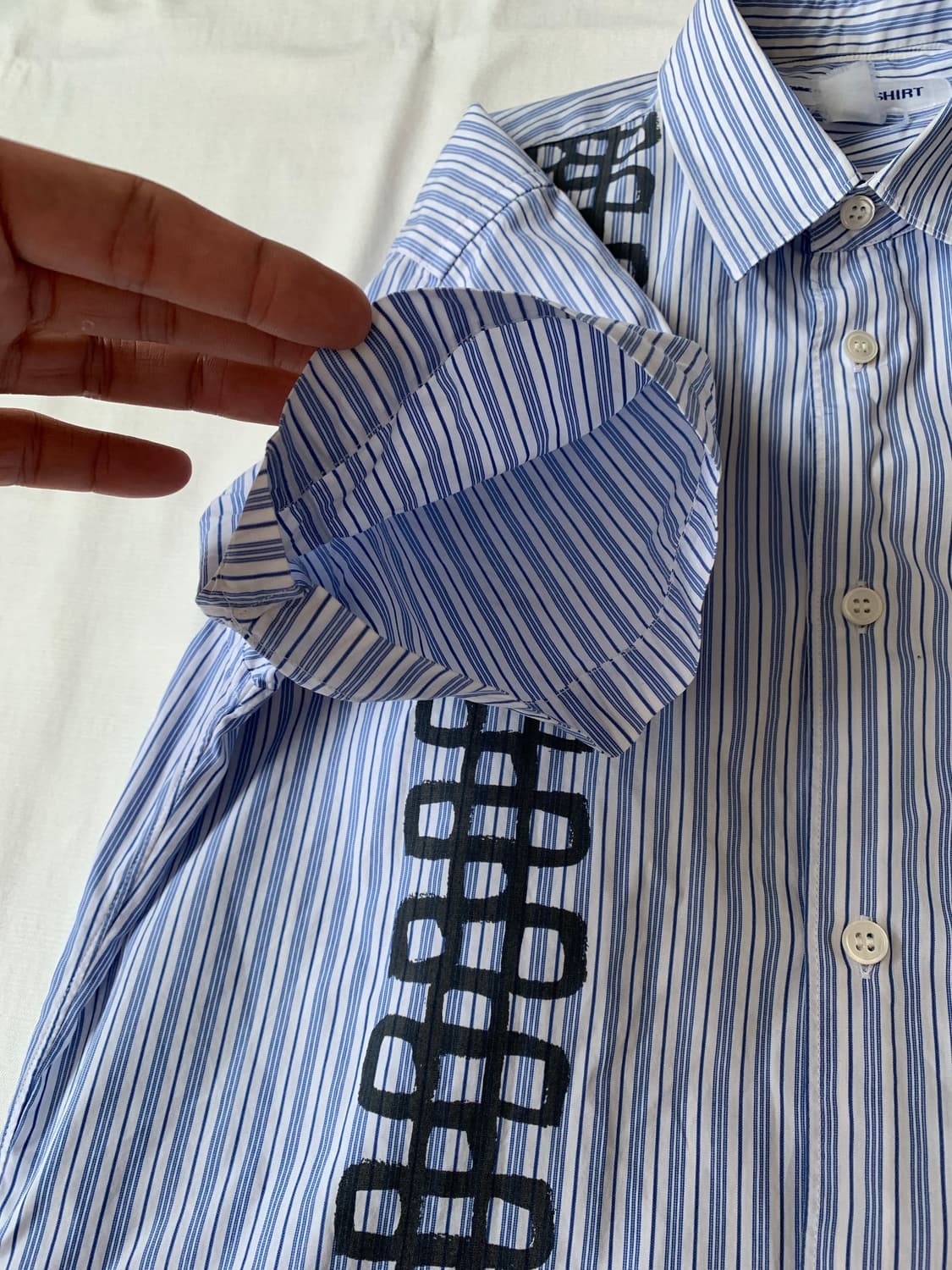 Comme des Garcons striped half shirt 상품이미지4