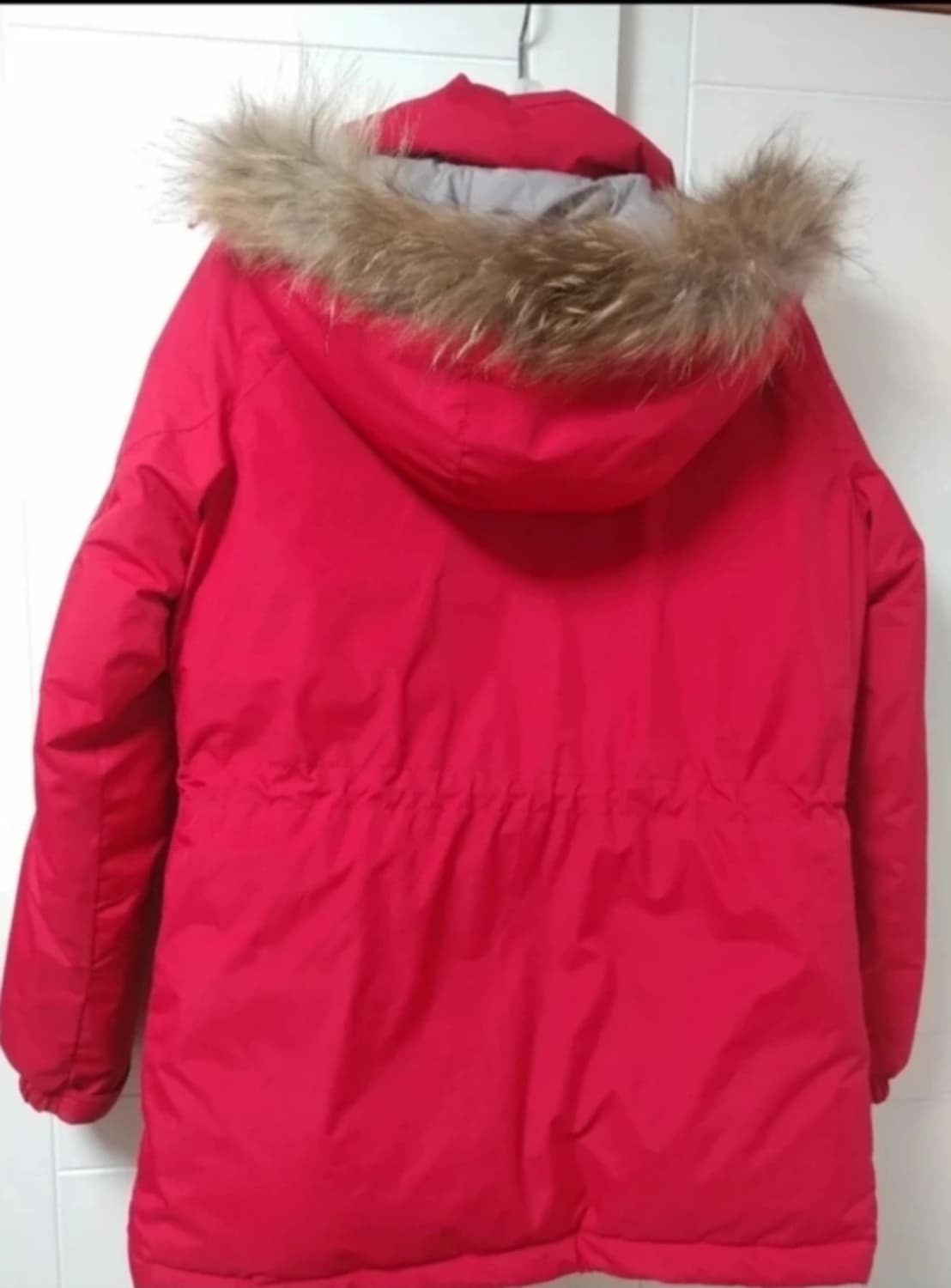 라쿤후드 레드 구스다운 점퍼 상품이미지2