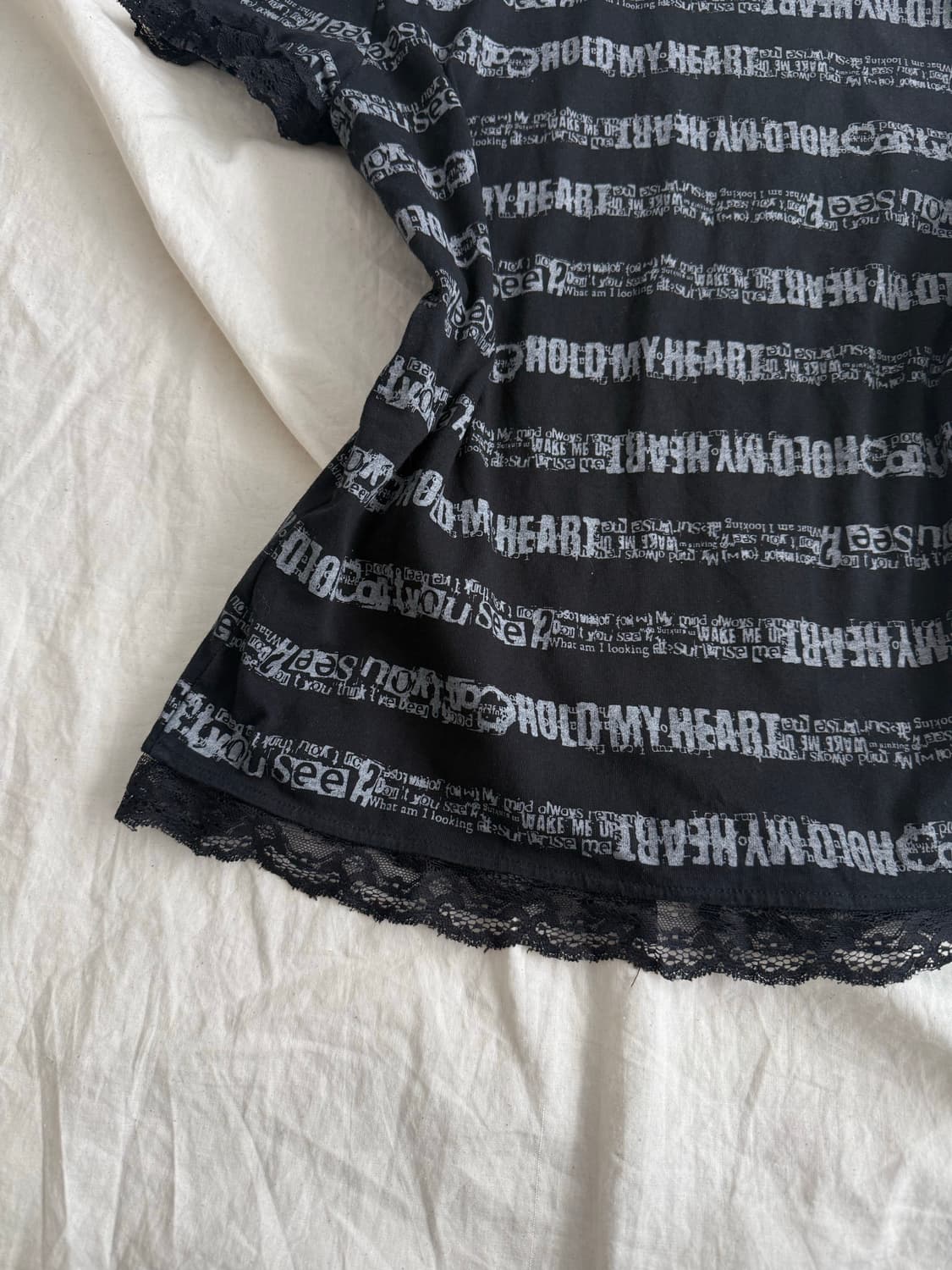 갸루펑크 단가라 반팔 후드집업 상품이미지5