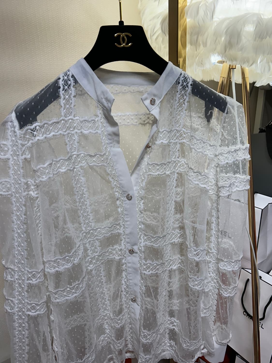 청하 착용 블라우스 화이트 상품이미지6