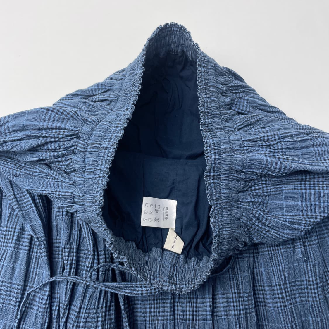 [중고] 빈티지 모리걸 체크 캉캉 롱 스커트 블루 F 상품이미지4